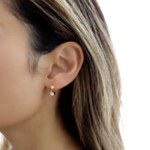 14K Yellow Gold Sola Hoops Earring BlackSugar-Best Online Jewelry Shop Earrings, Necklaces, Rings,Located West Los Angeles